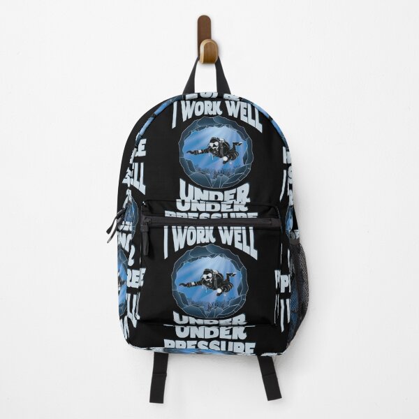 Item preview, I Work Well Under Pressure - Underwater Cave Scuba Diver designed and sold by TheInkElephant.