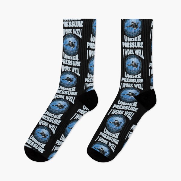 Item preview, I Work Well Under Pressure - Underwater Cave Scuba Diver designed and sold by TheInkElephant.
