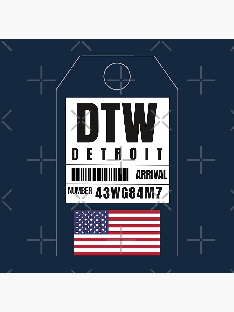 "DTW Detroit Boarding Pass Airport Ticket" Poster for Sale by Will