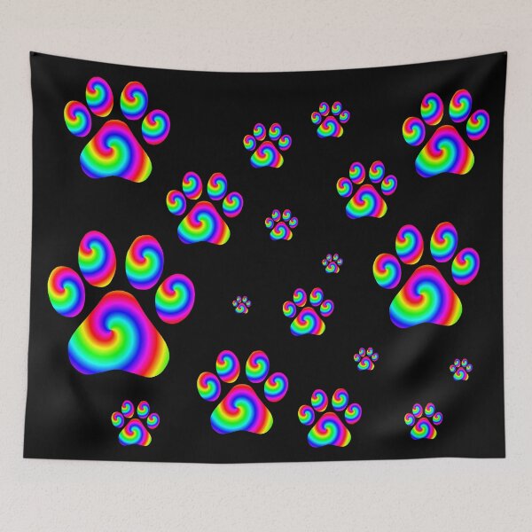 Item preview, Rainbow Swirly Pawprint Pattern  designed and sold by Deborah Camp.