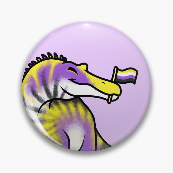Item preview, NON-BINARYonyx Prideosaur - Pride Month Non-Binary Flag Dinosaur designed and sold by saradrawspaleo.