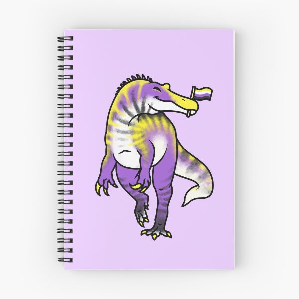 Item preview, NON-BINARYonyx Prideosaur - Pride Month Non-Binary Flag Dinosaur designed and sold by saradrawspaleo.
