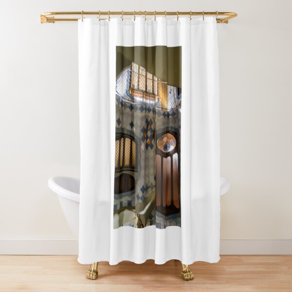 Casa Battlo Shower Curtain | fashion Barcelona | Travel | Masterpiece | Wanderlust | Bathroom | Home Art Decor | Gift