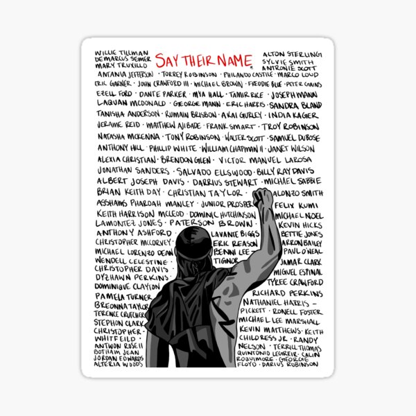 Say Their Name Sticker
