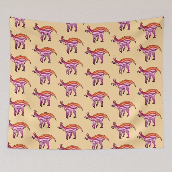 Item preview, LESBIosaurus Prideosaur - Pride Month Gender Fluid Flag Dinosaur designed and sold by saradrawspaleo.
