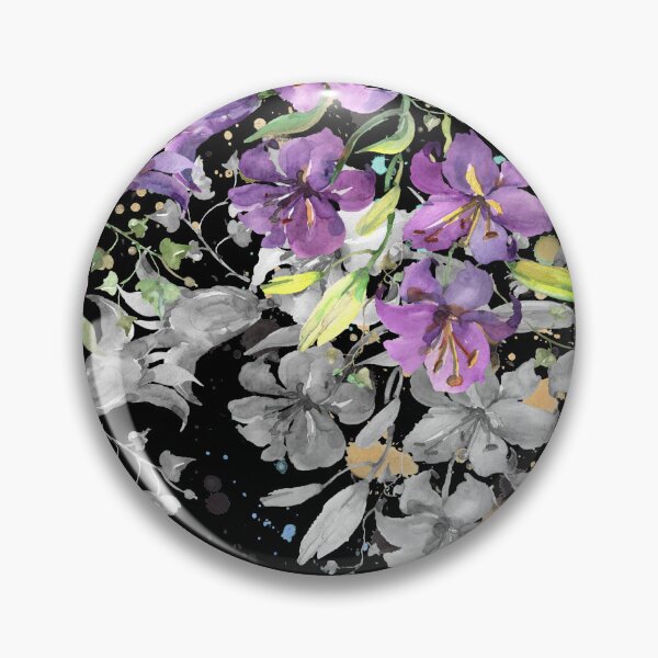Item preview,  Watercolor Purple Floral Splash Pattern designed and sold by HappyLifeCreate.