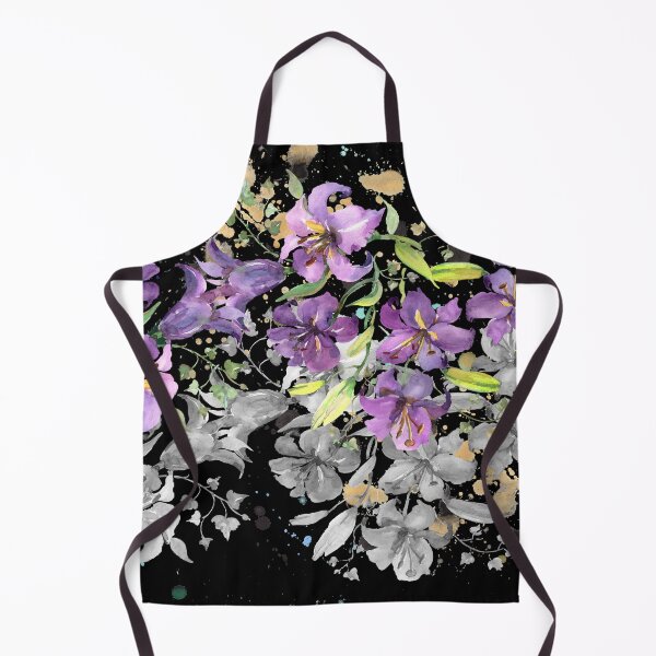 Item preview, Watercolor Purple Floral Splash Pattern designed and sold by HappyLifeCreate.