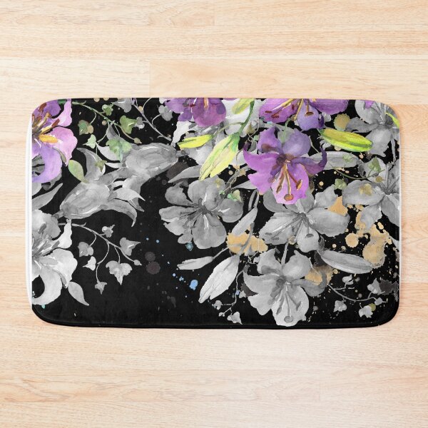 Item preview,  Watercolor Purple Floral Splash Pattern designed and sold by HappyLifeCreate.