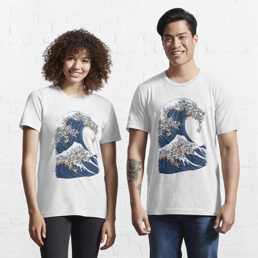 cat wave t shirt