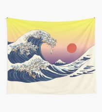 The Great Wave of Cat Wall Tapestry