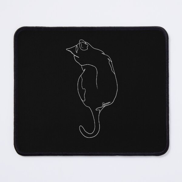 Item preview, Cat Back Lineart White designed and sold by OrianArtistic.