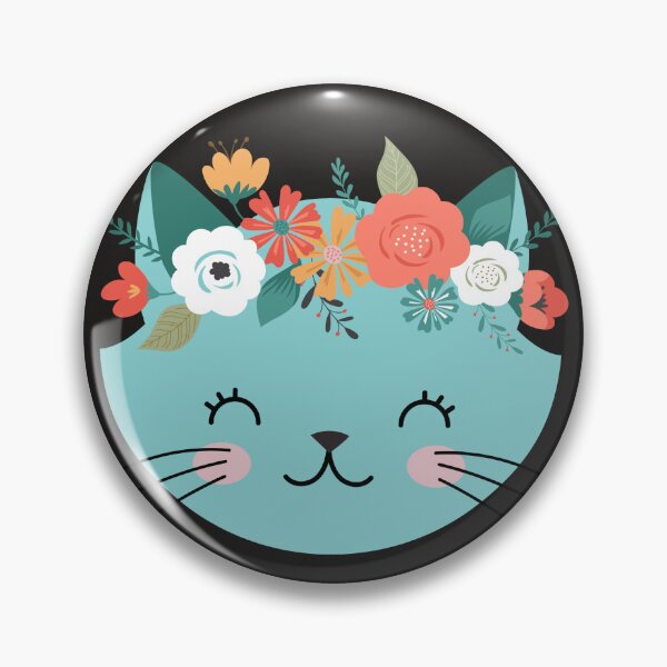 Item preview, Cute Cat Flower designed and sold by HelloLoriDesign.