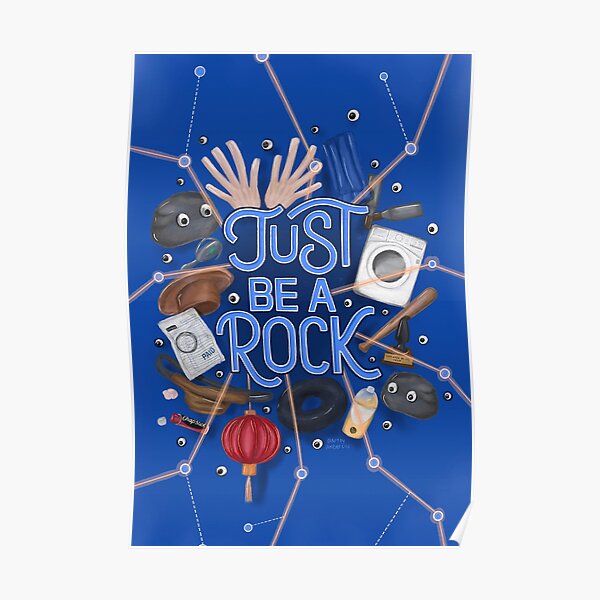 "Just Be A Rock Everything Everywhere All At Once Illustration Quote