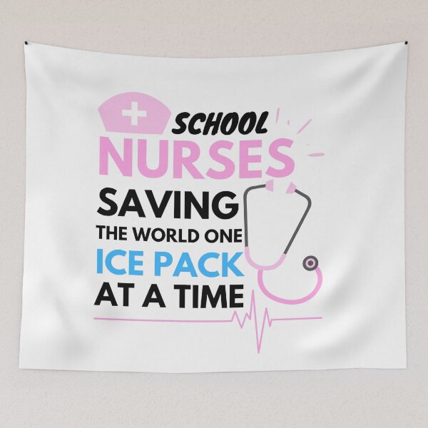 Item preview, School Nurses saving the world one ice pack at a time, cool design for School Nurses designed and sold by Sun Rise.