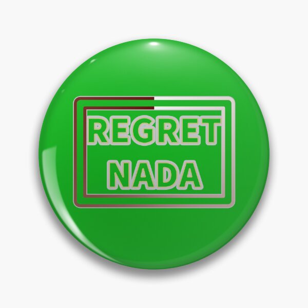 Item preview, "Regret Nada" first version aesthetic text beautifully designed by Code03.  designed and sold by Code03.