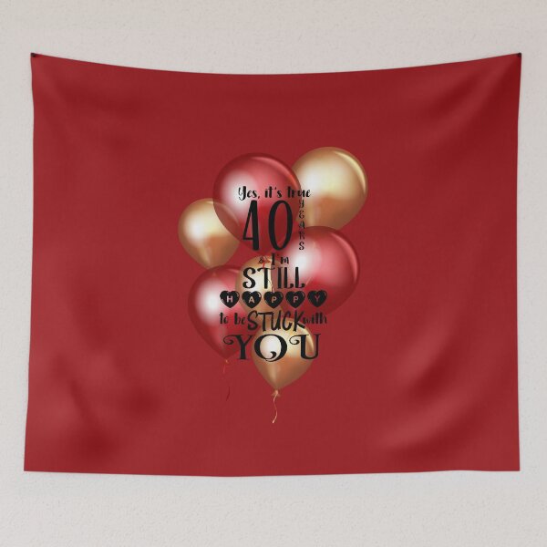Item preview, 40th Anniversary “Still Happy to Be Stuck With YOU” designed and sold by PawsitiveMum.