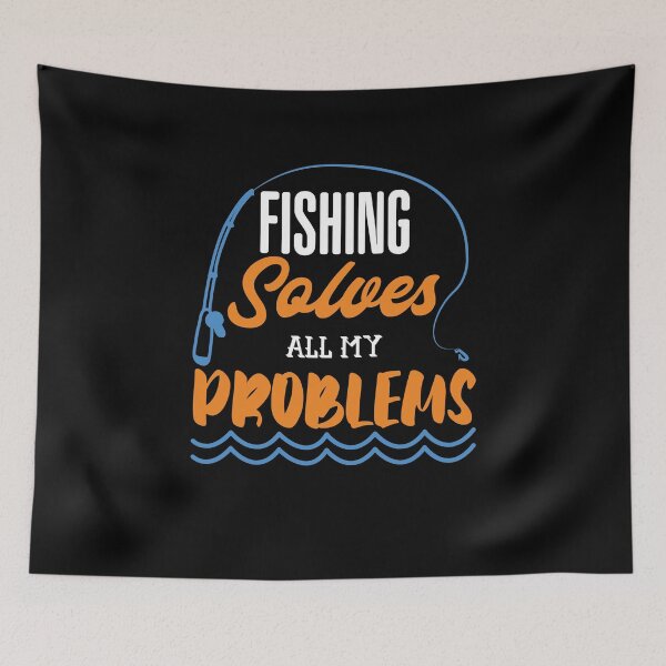 Item preview, Funny Fishing Solves All My Problelms Retirement Fish Lover designed and sold by MadrigueraSM-.