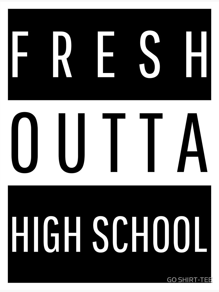 Pegatina «Gráfico de graduación de Fresh Outta High School» de cdanielb ...