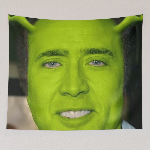 Item preview, Nicolas Cage/Shrek designed and sold by trending-staff.