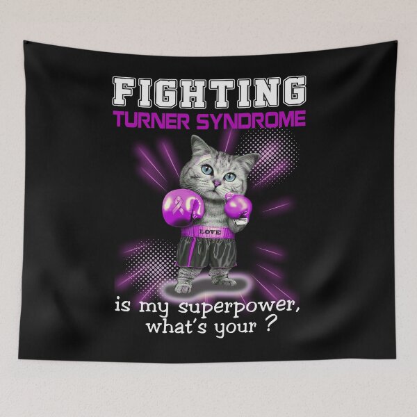 Item preview, Funny Cat Fighting Turner Syndrome Is My Superpower What's Your designed and sold by Kohend.