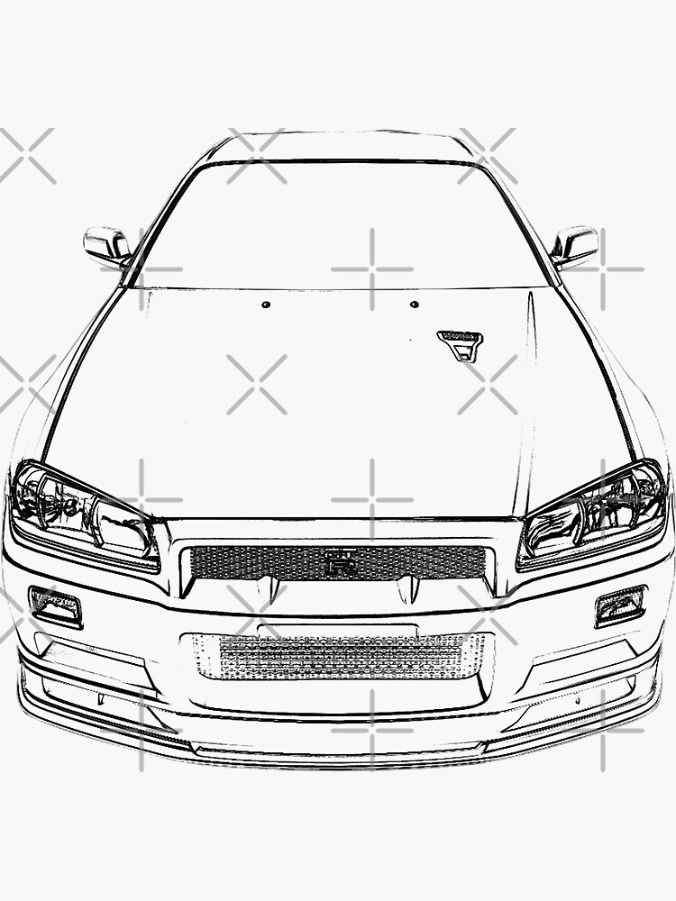 R34 Sticker For Sale By Musclecarlove Redbubble