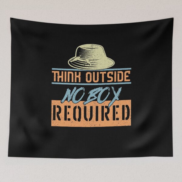 Item preview, Cool Think Outside No Box Required Funny Outdoors Fishing designed and sold by MadrigueraSM-.