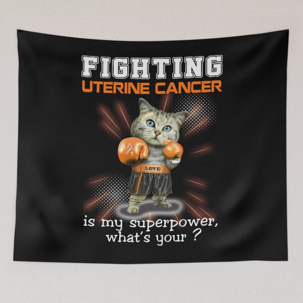 Item preview, Funny Cat Fighting Uterine Cancer Is My Superpower What's Your designed and sold by Kohend.