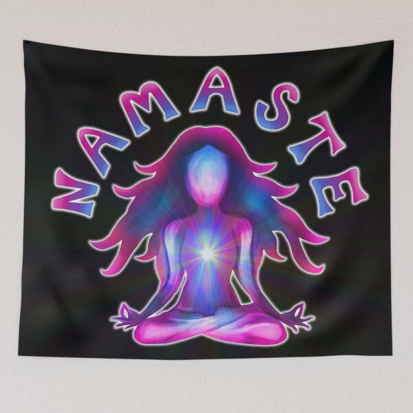 Item preview, Namaste Psychedelic Yoga Silhouette designed and sold by Deborah Camp.