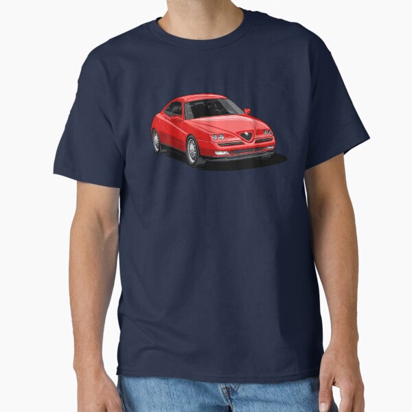 Aperçu de l'œuvre Alfa Romeo GTV voiture de sport italienne rouge créée et vendue par SketchNinja.