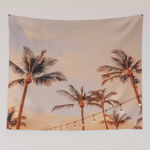 Item preview, Ocean pink palm tree designed and sold by Retro90sKid.