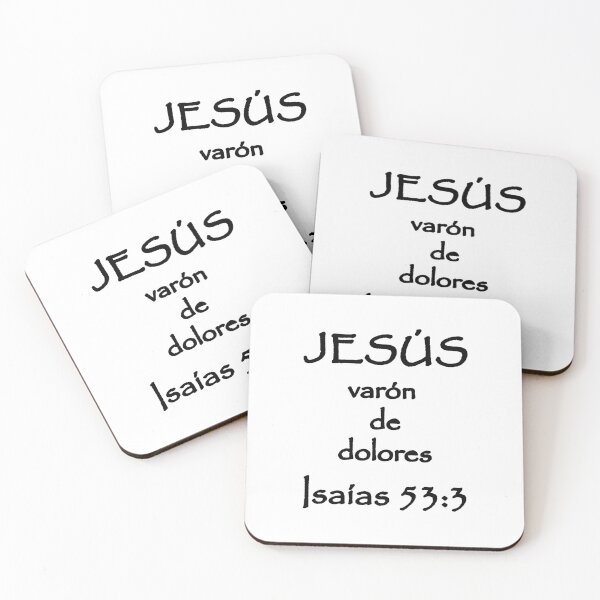 Item preview, Isaiah 53:3 Jesus Man of Sorrows Spanish Bible Verse designed and sold by NombresDeJesus.