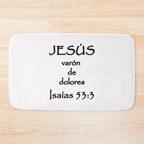 Item preview, Isaiah 53:3 Jesus Man of Sorrows Spanish Bible Verse designed and sold by NombresDeJesus.