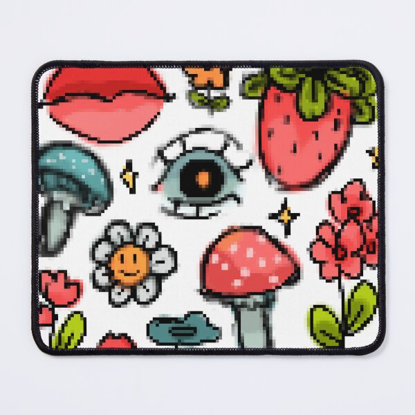 Item preview, floral colorful pixleated pattern designed and sold by HibiscusHeron.