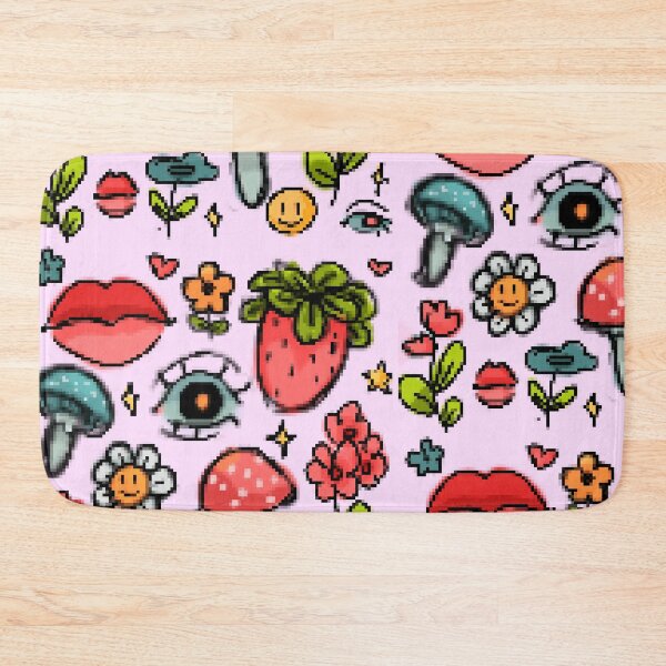 Item preview, floral colorful pixleated pattern designed and sold by HibiscusHeron.