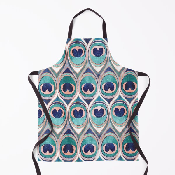 Item preview, Peacock Feathers Eye // teal blue and metal coral rose designed and sold by SelmaCardoso.
