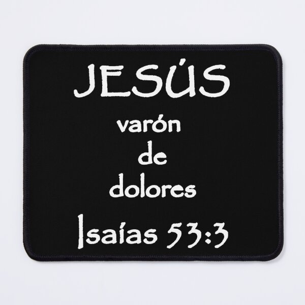 Item preview, Isaiah 53:3 Jesus Man of Sorrows Spanish Bible Verse designed and sold by NombresDeJesus.