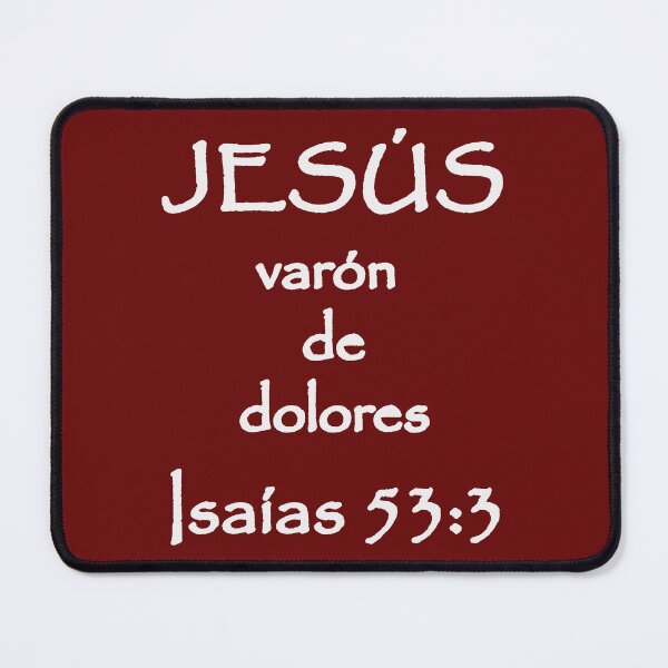 Item preview, Isaiah 53:3 Jesus Man of Sorrows Spanish Bible Verse designed and sold by NombresDeJesus.