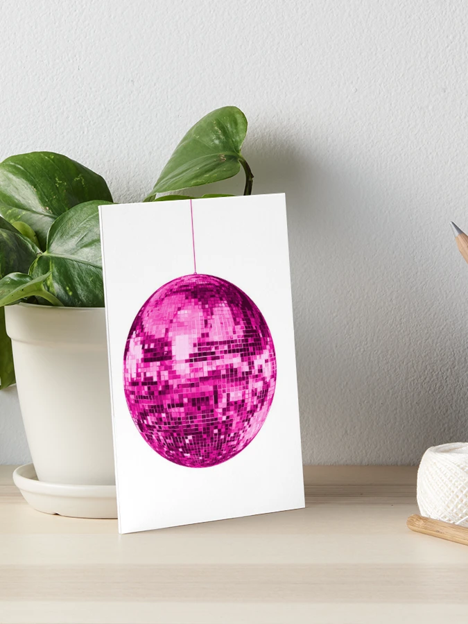 Pretty Pink Music Disco Ball Balloons Framed Art Print by Art by Deborah  Camp