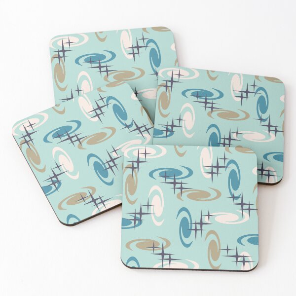 Artikelvorschau, Retro Atomic Age Swirls Stars Pattern Mehrfarbig 6 entworfen und verkauft von thepixelgarden.