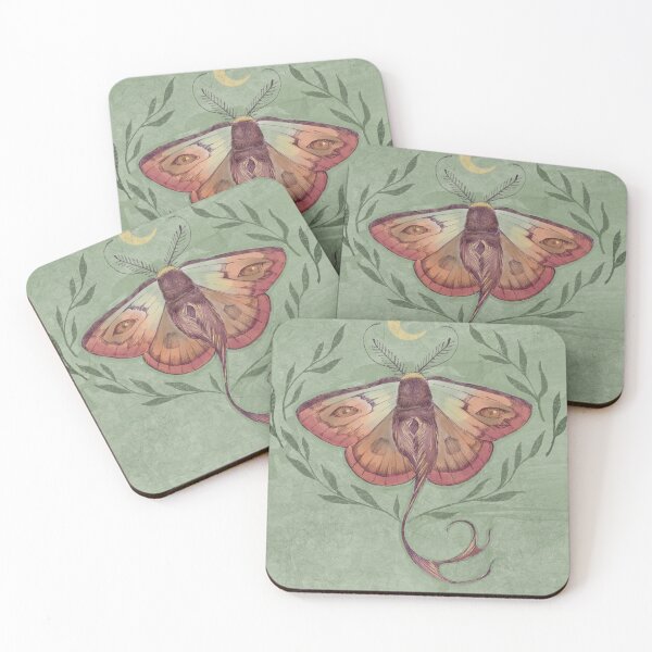 Item preview, Mystical emperor moth painting designed and sold by Leyguthart.