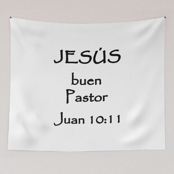 Item preview, John 10:11 Jesus Good Shepherd Spanish Bible Verse designed and sold by NombresDeJesus.