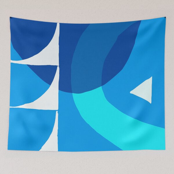 Item preview, Seascape-Aqua-Blue-Colored Abstract Graphic Design Art designed and sold by DEC02.
