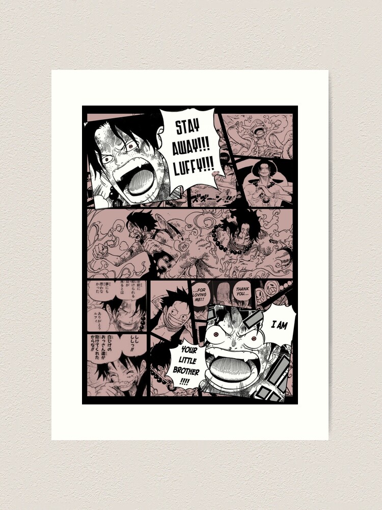 Big Brother Ace and Luffy- One Piece, an art print by Kaytlin