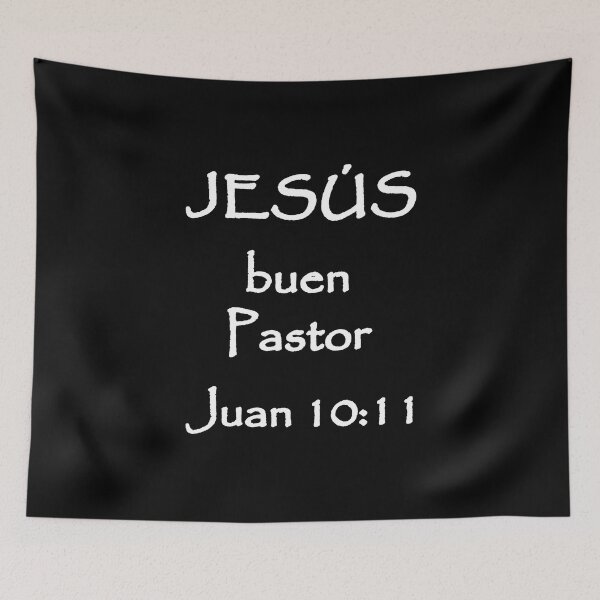 Item preview, John 10:11 Jesus Good Shepherd Spanish Bible Verse designed and sold by NombresDeJesus.
