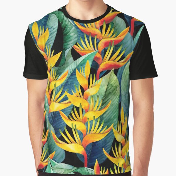 Watercolor heliconia Graphic T-Shirt
