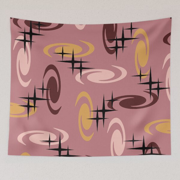Artikelvorschau, Retro Atomic Age Swirls Stars Pattern Mehrfarbig 15 entworfen und verkauft von thepixelgarden.