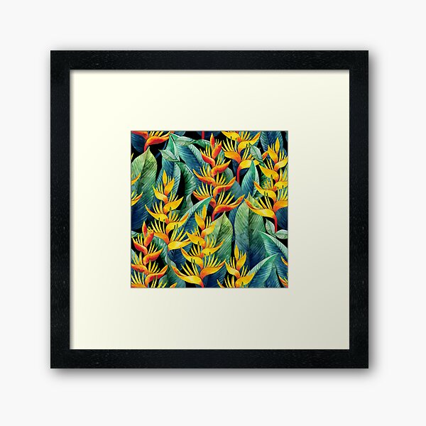 Aquarell Heliconia Gerahmter Kunstdruck