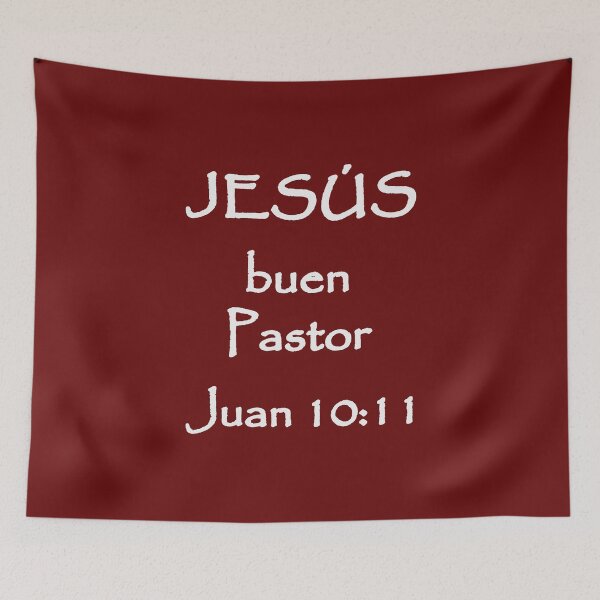 Item preview, John 10:11 Jesus Good Shepherd Spanish Bible Verse designed and sold by NombresDeJesus.