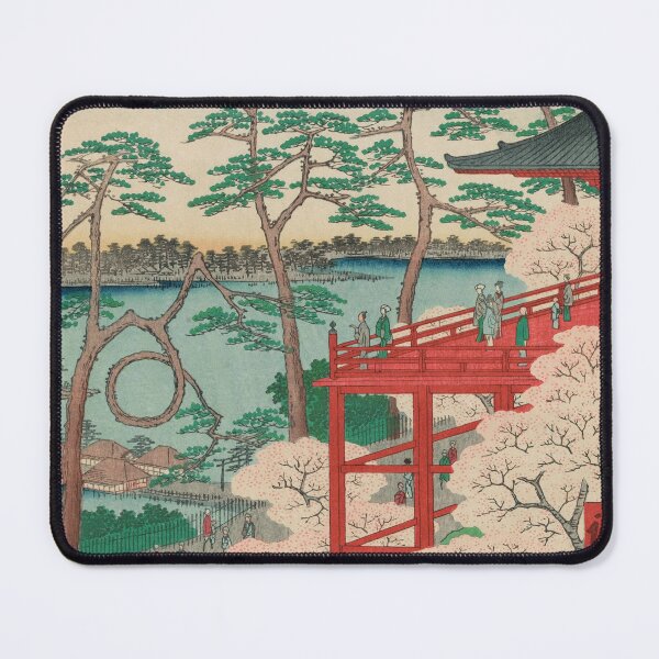 Item preview, Spring Blossoms and Pond Ukiyo-e Japanese Art designed and sold by VintageArchive.