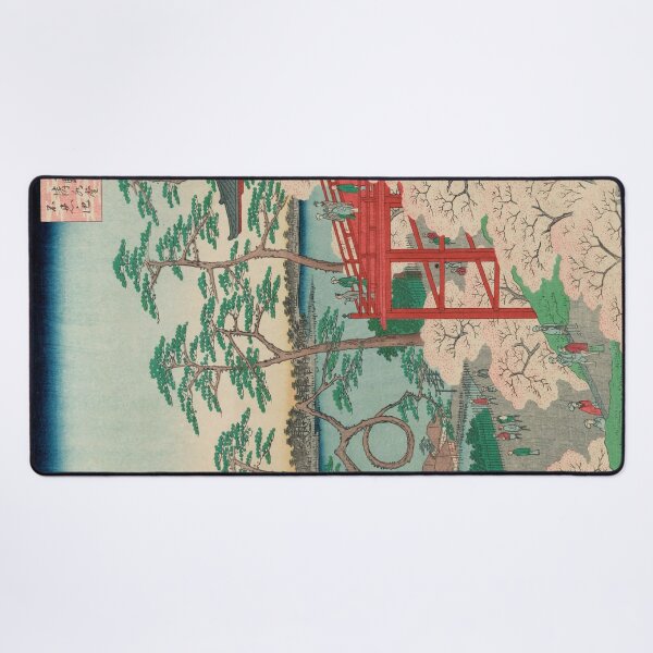 Item preview, Spring Blossoms and Pond Ukiyo-e Japanese Art designed and sold by VintageArchive.